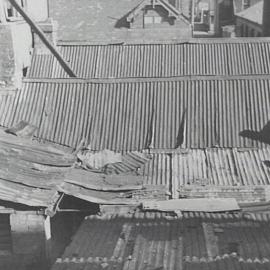 Corrugated iron roofs