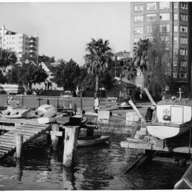 Boat jetty and Beare Park Elizabeth Bay, 1949