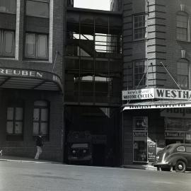 Overhead bridge in Wemyss Lane Surry Hills, 1930s