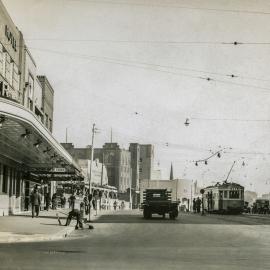 View west on Broadway from the Westminster Hotel in Chippendale, 1940 