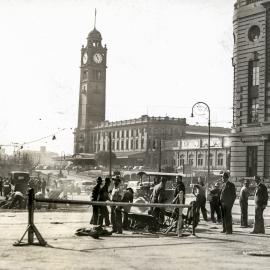 Parcels Post Office and clock tower of Central Railway Station, George Street Sydney, 1930s