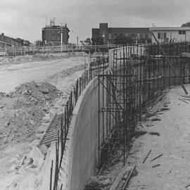 Construction of elevated expressway.