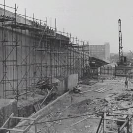 Construction of elevated expressway.