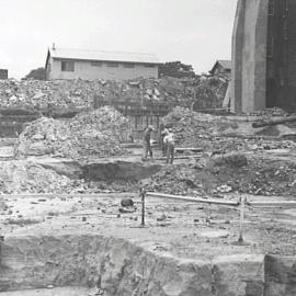View of road construction site