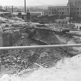 View of road construction site