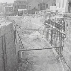 Construction of Circular Quay overhead roadway