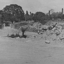 View of excavations for expressway