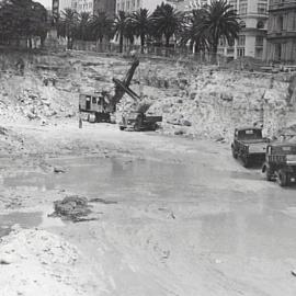 View of excavations for expressway