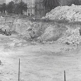 View of excavations for expressway