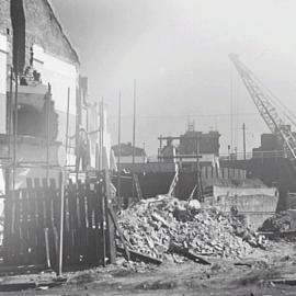 Construction of Circular Quay overhead roadway