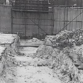 Construction at spiral roadway (circular cut)