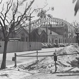 Exacavations for footings for the Macquarie St overhead bridge