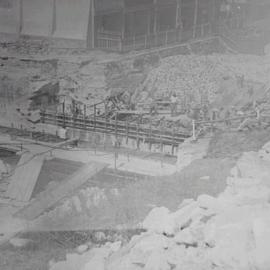 Formwork for abutments to York St North Bridge.