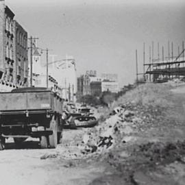 Construction of Circular Quay overhead bridge