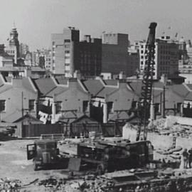 Construction of Circular Quay overhead bridge