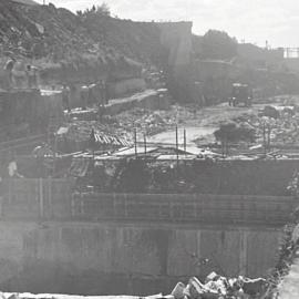 Construction of Circular Quay overhead bridge