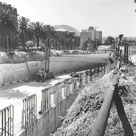Construction of Cahill Expressway tunnel