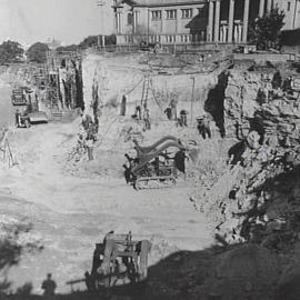 Excavation work for Cahill Expressway