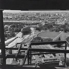 Aerial view E across the Domain towards Woolloomooloo