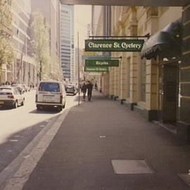 Clarence Street Cyclery, 104 Clarence Street Sydney, 1992