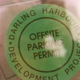 Parking sticker