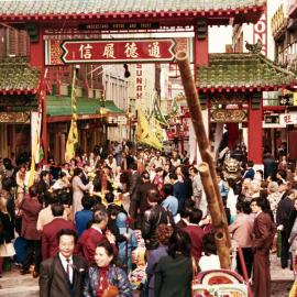 Opening of Dixon Street pedestrian mall, Chinatown Haymarket, 1980