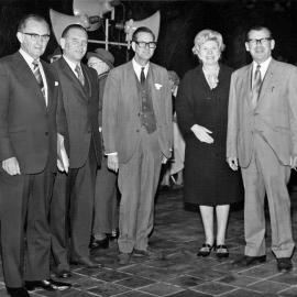 Council officials at opening of Fitzroy Gardens, Macleay Street Potts Point, 1971