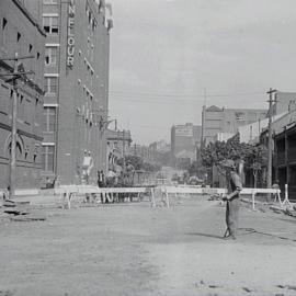 Road works in Foveaux Street