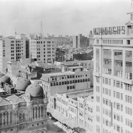 Aerial view from Sydney Town Hall clock tower, 1930