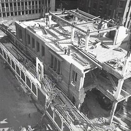 Broken Crane - demolition of old AMP Building