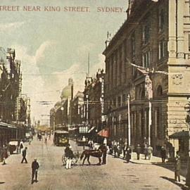 Postcard - George Street near King Street, 1900