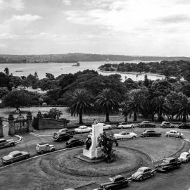 Shakespeare Place and Sydney Royal Botanic Gardens, 1956