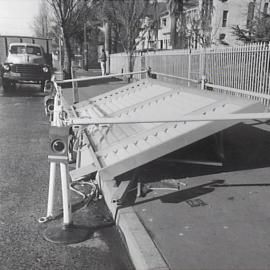 Wrecked bus shelter