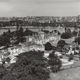 Government House and Royal Botanic Gardens from Macquarie Street Sydney, 1960s