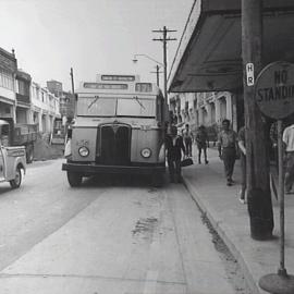 Awning which damaged bus