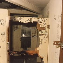 Graffiti in toilet block under Rotunda in Green Park