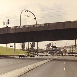 Graffiti on railway overpass