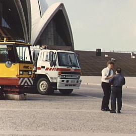 Council cleaning vehicles