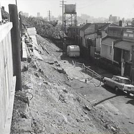 Collapsed retaining wall