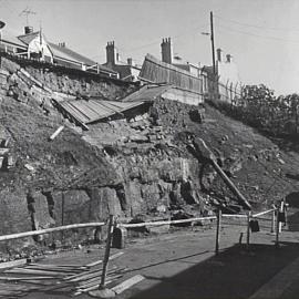 Collapsed retaining wall