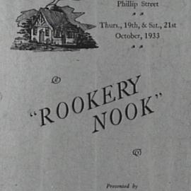 Front cover of program for 'Rookery Nook'