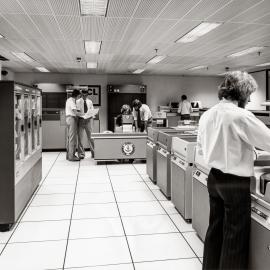 Sydney City Council computer room, Kent Street Sydney, 1977