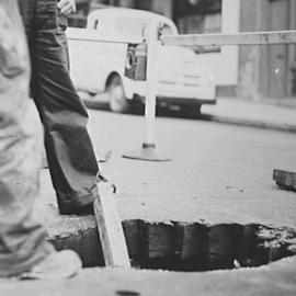 Pot hole in Sussex Street