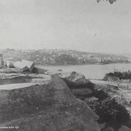 Sydney harbour and McMahons Point looking east to Milsons Point, circa 1880