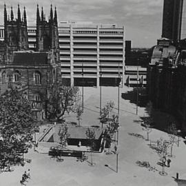 Aerial view of Sydney Square looking west, circa 1976