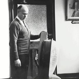 Man with street light
