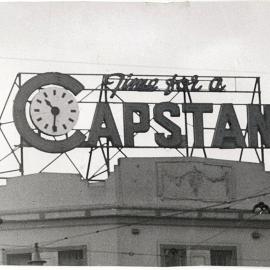 Capstan Cigarette top hamper advertising sign, Bayswater Road Kings Cross,1959