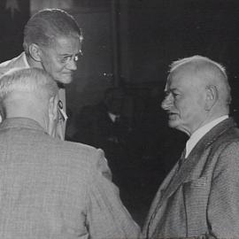 Opening ceremony at Nuffield Square, Sydney factory of British Motor Corporation, Zetland.