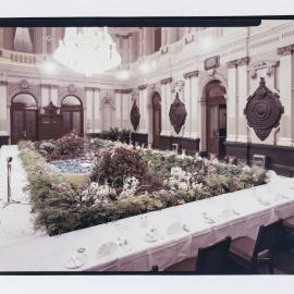 Formal dinner in Vestibule, Sydney Town Hall, George Street Sydney, 1967