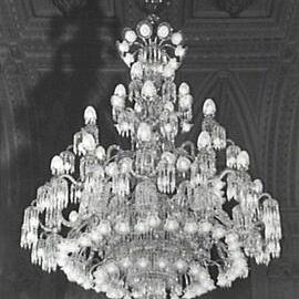 View of chandelier in vestibule